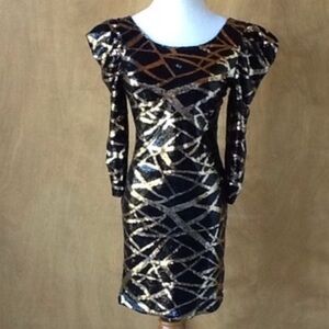 Black and gold sequin dress by Arden B. NWT SIZE XL